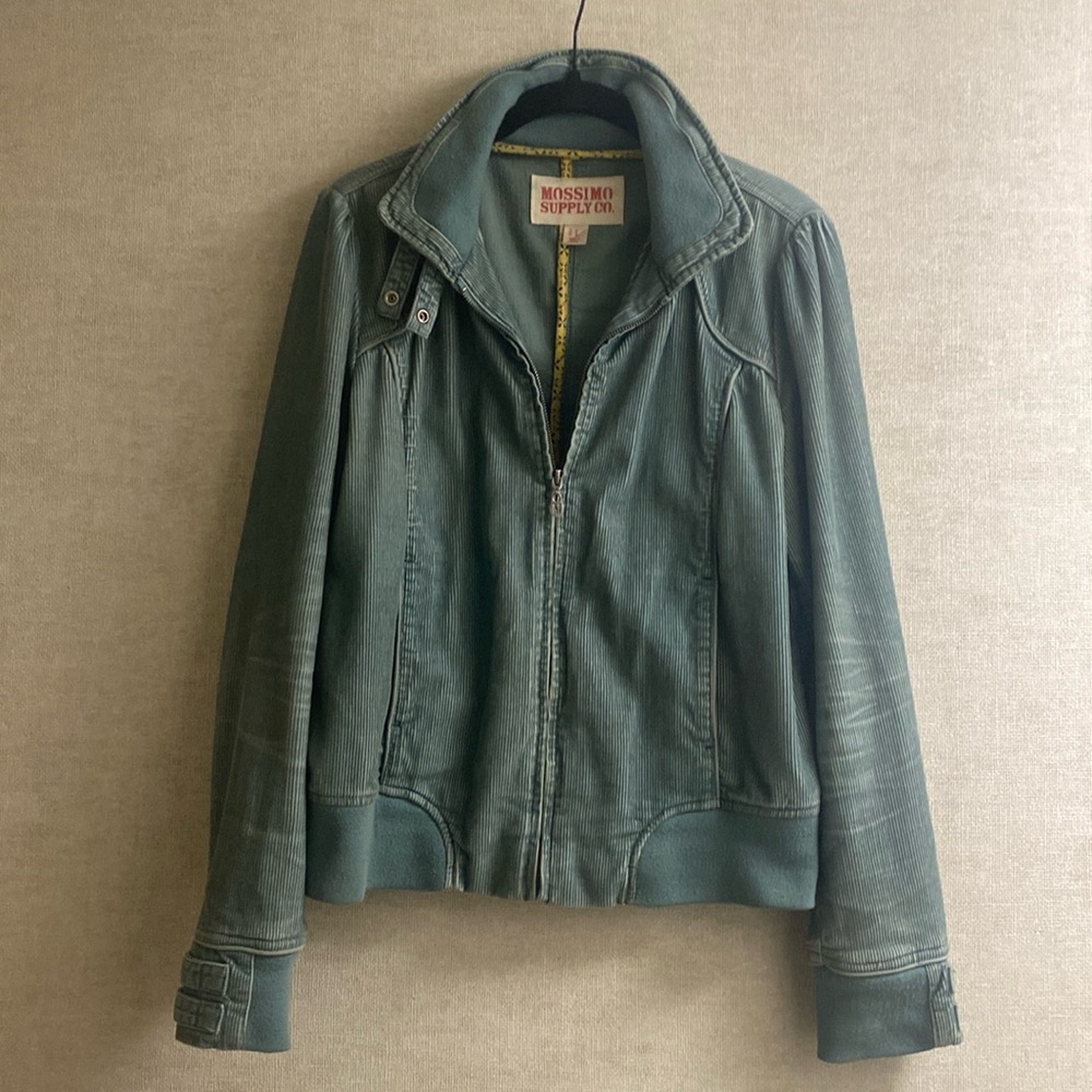Women’s Teal Knit Bowling/Bomber Jacket